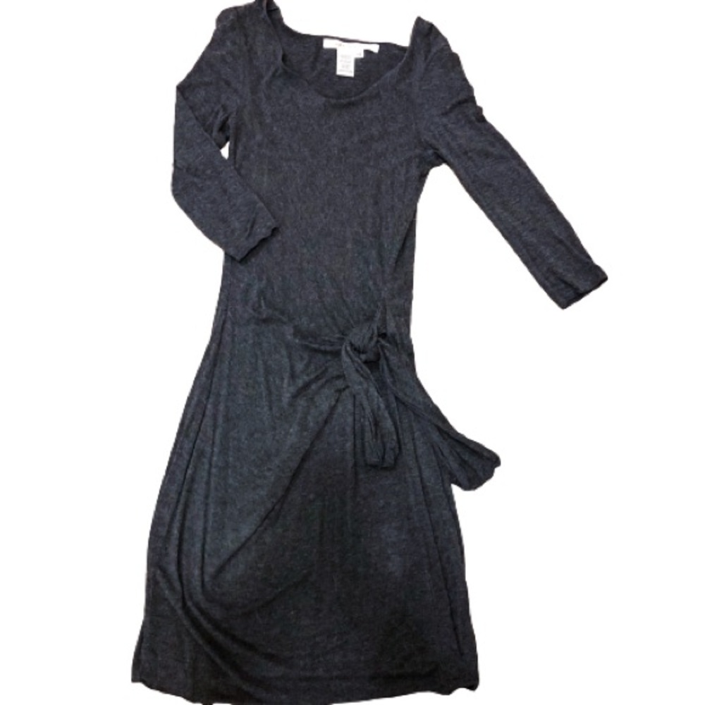 Max Studio Gray Faux Wrap Dress - XS